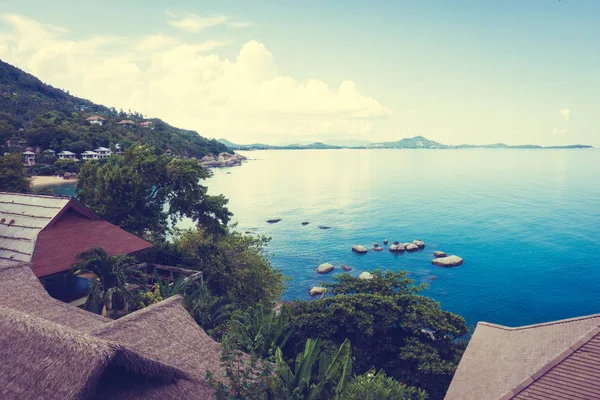 Güzel hava görünümünü deniz okyanus tatil ve Seyahat Tayland samui adasında