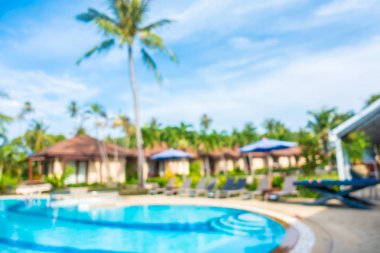 Bulanıklık ve lüks otel ufuk açık yüzme havuzunda soyut ve tatil seyahat ve tatil için tatil