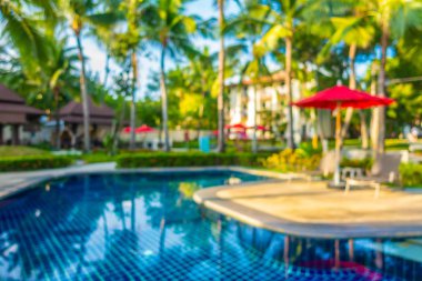 Soyut bulanıklık ve ufuk güzel açık yüzme havuzunda otel ve tatil seyahat ve tatil için