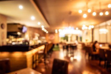 Soyut bulanıklık ve ufuk restoran ve kafe iç arka plan ve yüzey için