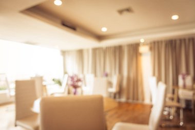 Soyut bulanıklık ve ufuk restoran ve kafe iç arka plan ve yüzey için