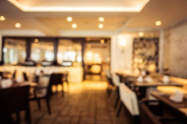 Soyut bulanıklık ve ufuk restoran ve kafe iç arka planı için