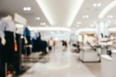 Arkaplan için mağaza içi soyut bulanıklık ve odaklanmış alışveriş merkezi