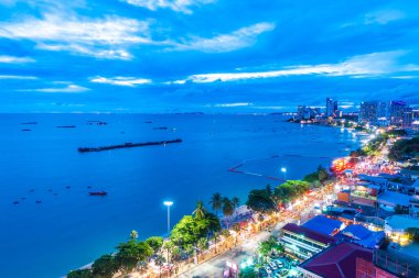 Pattaya City Tayland gece güzel mimari