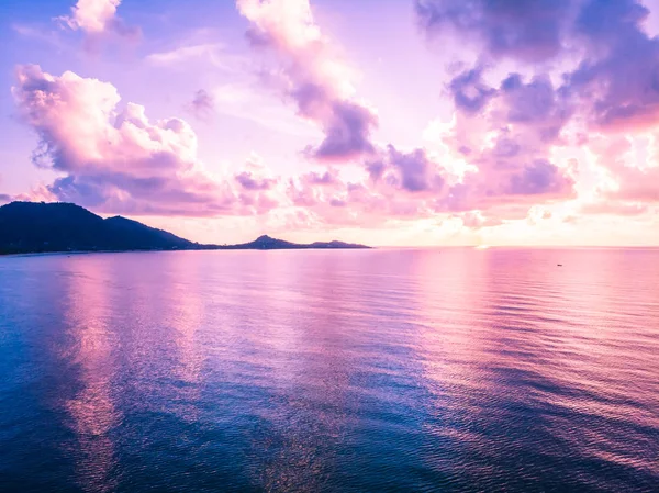 Hermosa Vista Aérea Playa Mar Océano Isla Koh Samui Tailandia — Foto de Stock