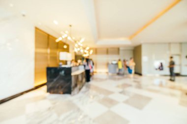 Soyut bulanıklık ve ufuk lobi ve arka plan için otel iç