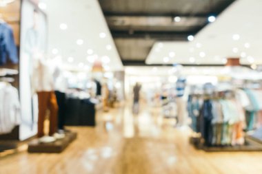 Arkaplan için mağaza içi soyut bulanıklık ve odaklanmış alışveriş merkezi