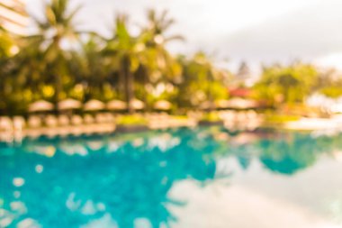 Soyut bulanıklık ve ufuk güzel açık yüzme havuzunda otel ve tatil seyahat ve tatil için