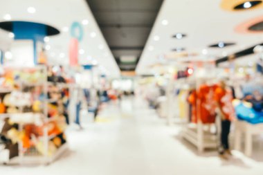 Arkaplan için mağaza içi soyut bulanıklık ve odaklanmış alışveriş merkezi