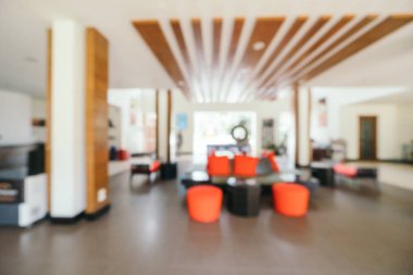 Soyut bulanıklık ve ufuk lobi ve arka plan için otel iç