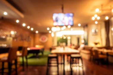 Soyut bulanıklık ve ufuk restoran ve kafe iç arka plan ve yüzey için