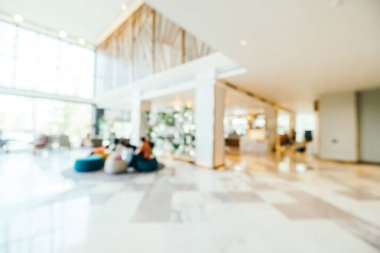 Soyut bulanıklık ve ufuk lobi ve arka plan için otel iç