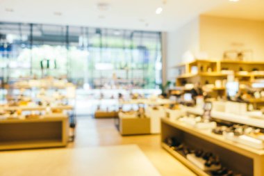 Bulanıklık bokeh ve ufuk alışveriş merkezi Mağazası iç arka planı için