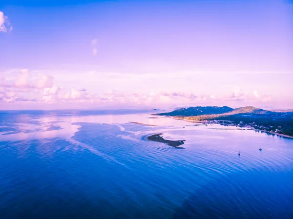 Hermosa Vista Aérea Playa Mar Océano Isla Koh Samui Tailandia — Foto de Stock