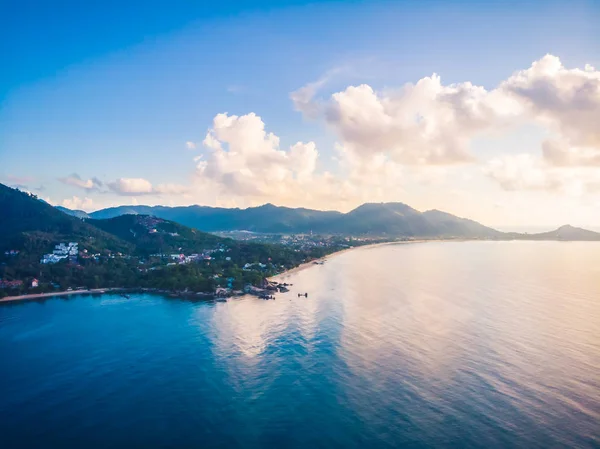 Hermosa Vista Aérea Playa Mar Océano Isla Koh Samui Tailandia — Foto de Stock