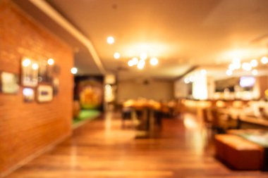 Soyut bulanıklık ve ufuk restoran ve kafe iç arka plan ve yüzey için