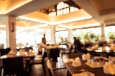 Soyut bulanıklık ve ufuk restoran ve kafe iç arka planı için