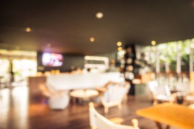 Soyut bulanıklık ve ufuk restoran ve kafe iç arka planı için