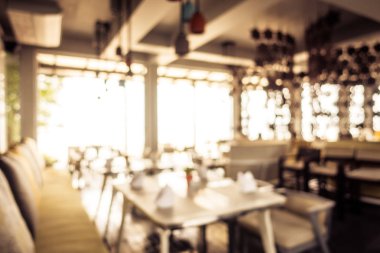 Soyut bulanıklık ve ufuk restoran ve kafe iç arka planı için