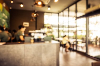 Bulanıklık kafe ve Restoran İç arka planı için