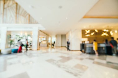 Soyut bulanıklık ve ufuk lobi ve arka plan için otel iç