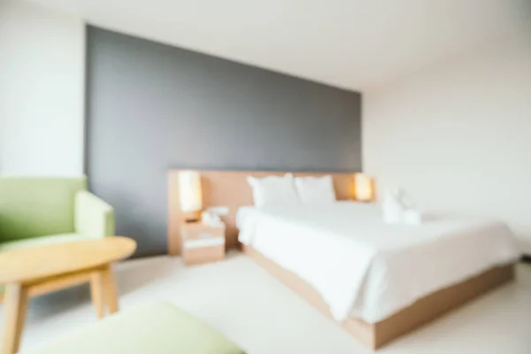 Abstrakte Unschärfe Und Defokussiertes Schlafzimmerinterieur Des Hotels Für Hintergrund — Stockfoto