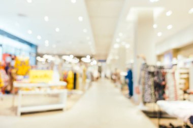 Bulanıklık bokeh ve ufuk alışveriş merkezi Mağazası iç arka planı için