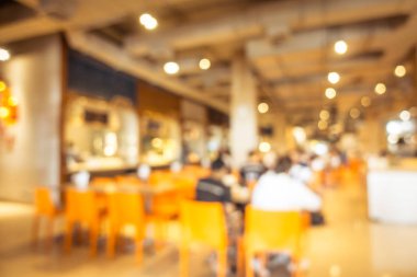 Soyut bulanıklık ve ufuk restoran ve kafe iç arka plan - Vintage filtre için