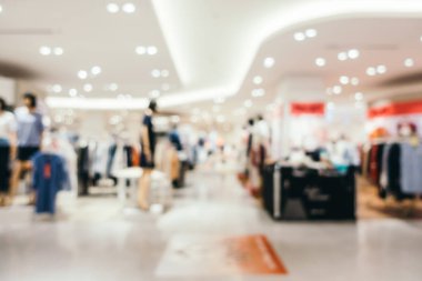 Arkaplan için mağaza içi soyut bulanıklık ve odaklanmış alışveriş merkezi