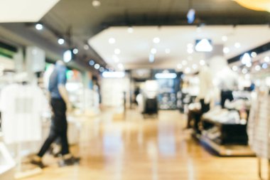 Arkaplan için mağaza içi soyut bulanıklık ve odaklanmış alışveriş merkezi