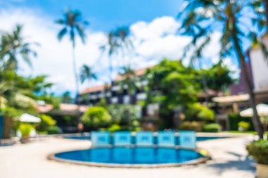 Bulanıklık ve lüks otel ufuk açık yüzme havuzunda soyut ve tatil seyahat ve tatil için tatil