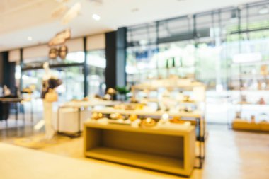 Bulanıklık bokeh ve ufuk alışveriş merkezi Mağazası iç arka planı için