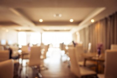 Soyut bulanıklık ve ufuk restoran ve kafe iç arka plan ve yüzey için