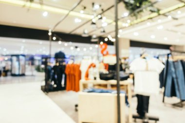 Arkaplan için mağaza içi soyut bulanıklık ve odaklanmış alışveriş merkezi