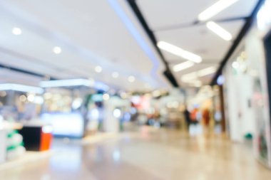 Arkaplan için mağaza içi soyut bulanıklık ve odaklanmış alışveriş merkezi