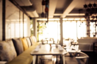 Soyut bulanıklık ve ufuk restoran ve kafe iç arka planı için