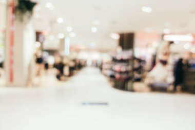 Arkaplan için mağaza içi soyut bulanıklık ve odaklanmış alışveriş merkezi