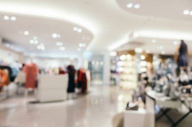 Arkaplan için mağaza içi soyut bulanıklık ve odaklanmış alışveriş merkezi