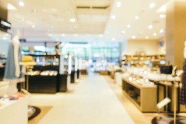 Bulanıklık bokeh ve ufuk alışveriş merkezi Mağazası iç arka planı için