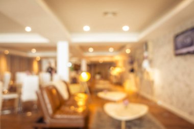 Soyut bulanıklık ve ufuk restoran ve kafe iç arka plan ve yüzey için