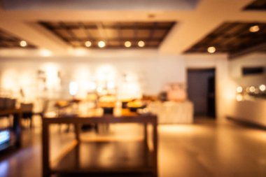 Soyut bulanıklık ve ufuk restoran ve kafe iç arka planı için