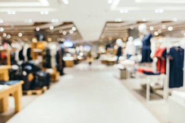 Arkaplan için mağaza içi soyut bulanıklık ve odaklanmış alışveriş merkezi