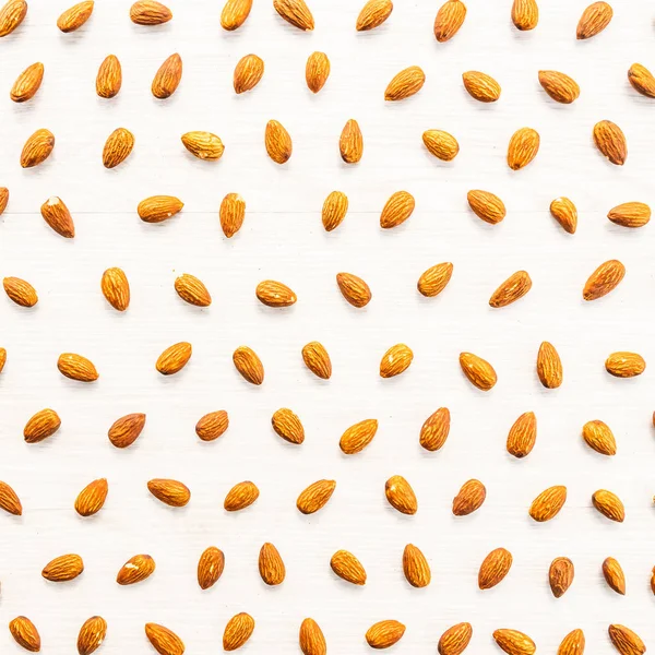 Almonds Nut Textures Surface Pattern Background — Stock Photo, Image