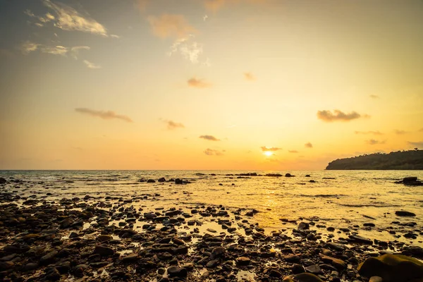 Wunderschöne Paradiesische Insel Mit Strand Und Meer Rund Kokospalmen Bei — Stockfoto