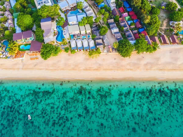 Güzel Tropikal Plaj Deniz Hurma Koh Samui Adası Seyahat Tatil — Stok fotoğraf