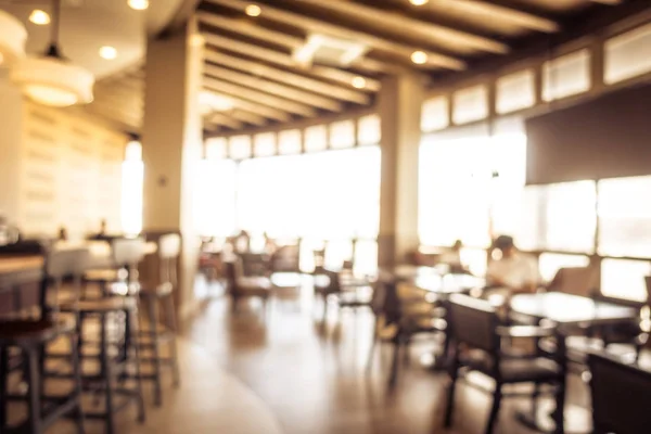 Abstract Blur Defocused Restaurant Coffee Shop Interior Background Vintage Filter — Stock Photo, Image