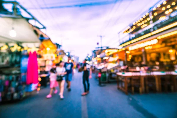 Hua hin gece Pazar sokak için arka plan bulanıklık