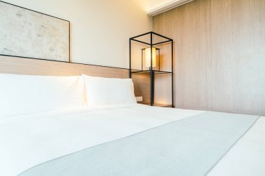 Otel yatak yatak dekorasyon iç beyaz yastık