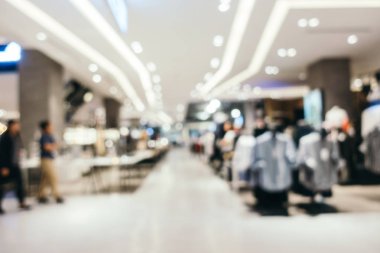 Arkaplan için mağaza içi soyut bulanıklık ve odaklanmış alışveriş merkezi