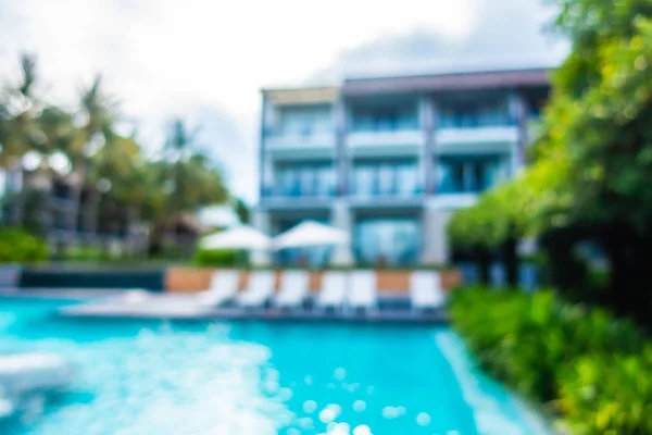 Abstract Blur Defocused Beautiful Outdoor Swimming Pool Hotel Resort Background — Stock Photo, Image